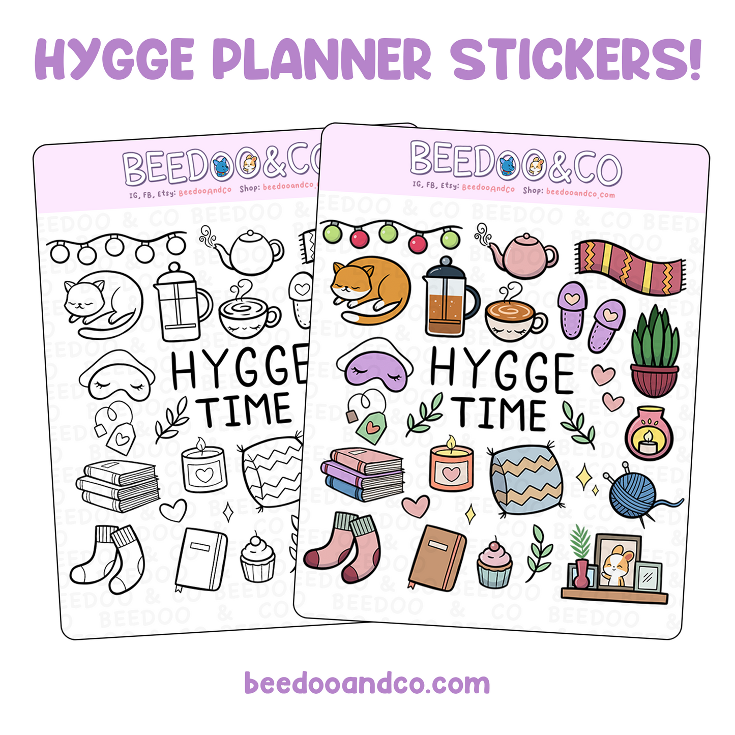 Cozy Hygge Sticker Sheet