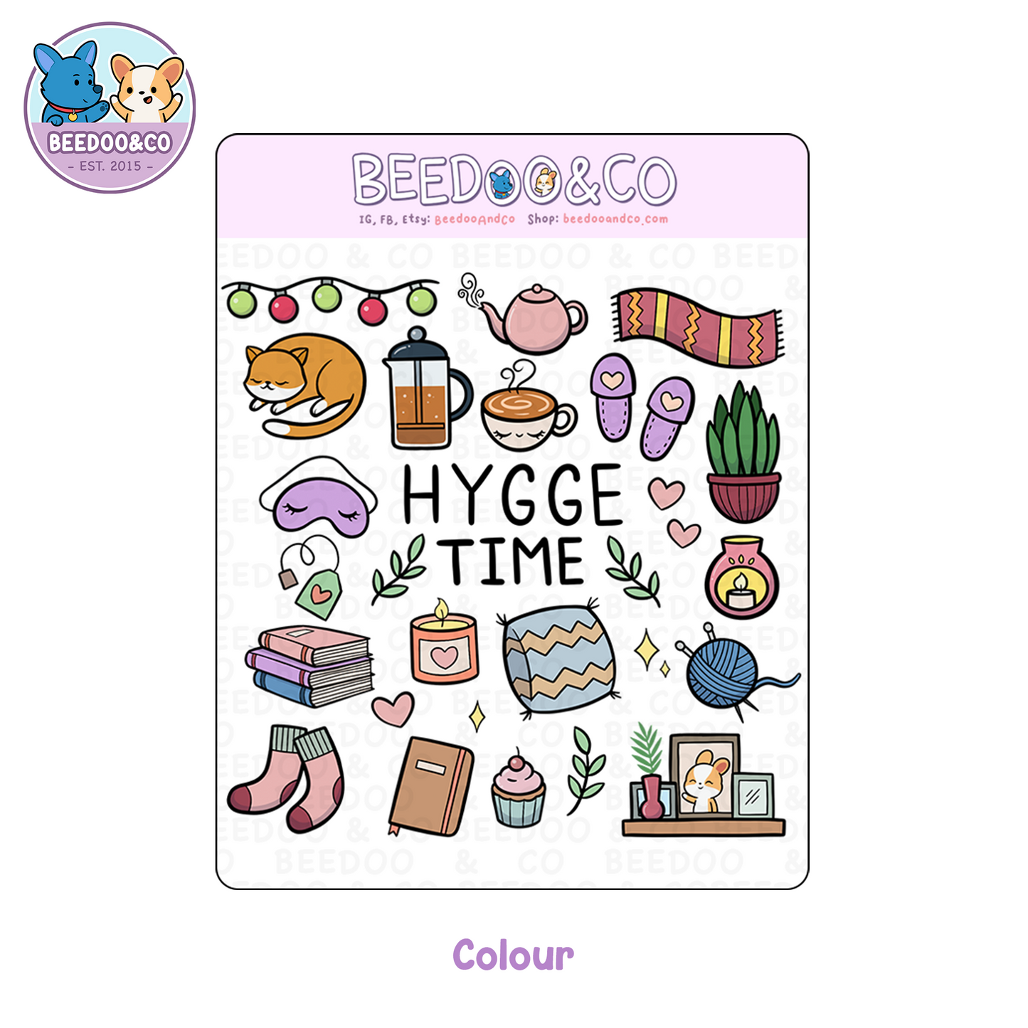 Cozy Hygge Sticker Sheet