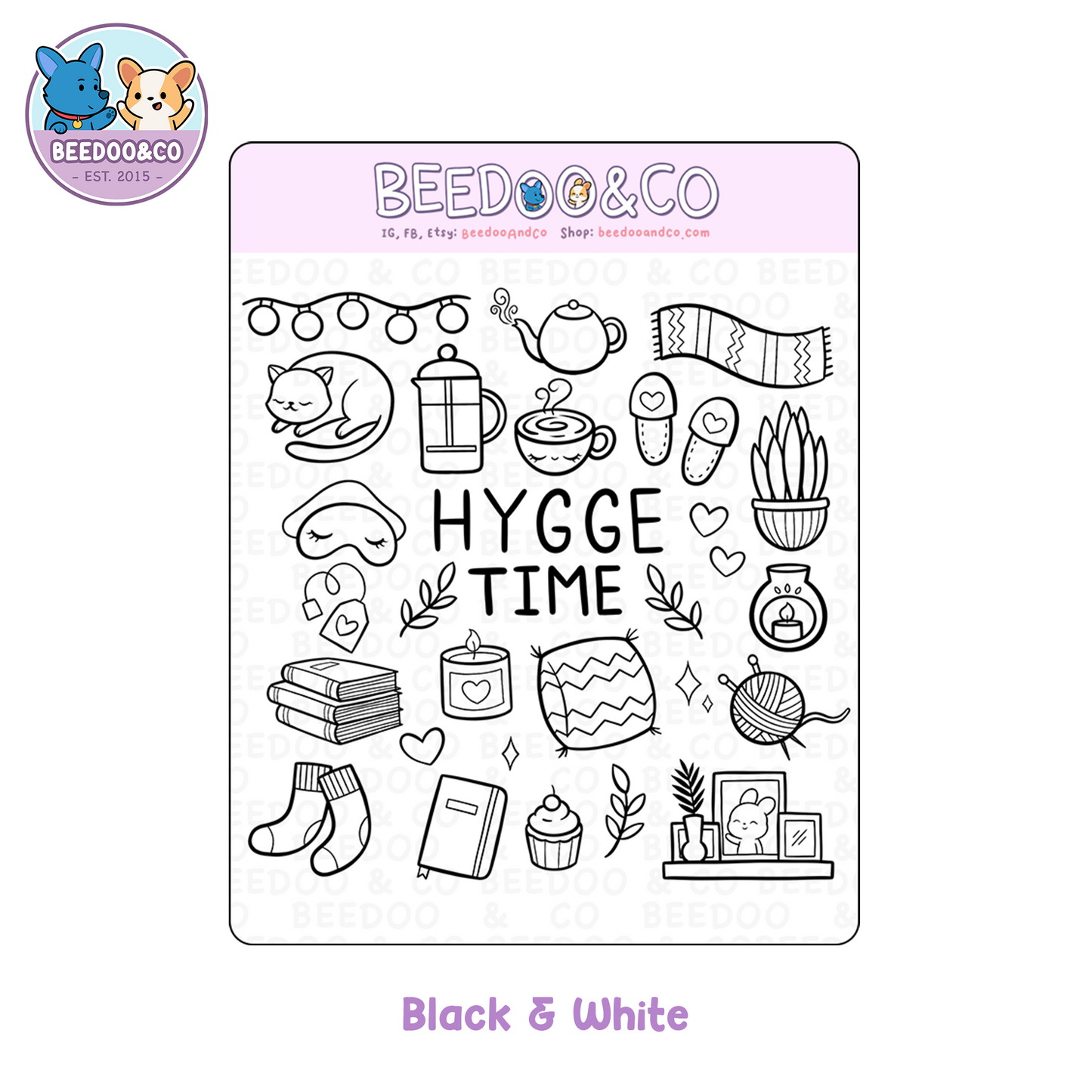 Cozy Hygge Sticker Sheet