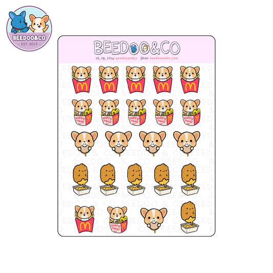 Burger Meals Planner Stickers