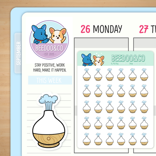 Essential Oil Diffuser Planner Stickers