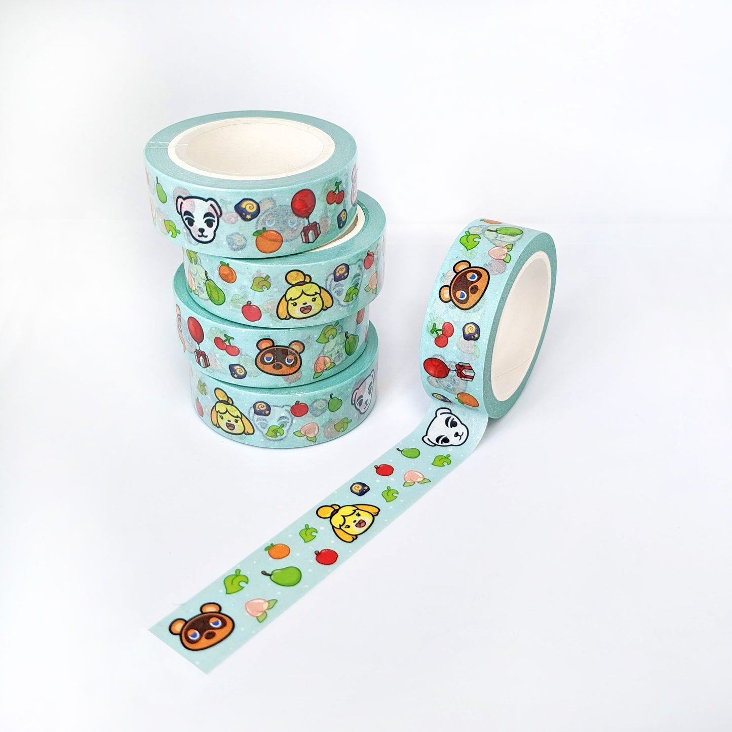 15mm Animal Villager Washi Tape, Galaxy Space Corgi Washi Tape, Pink Floral Crown Corgi Washi Tape