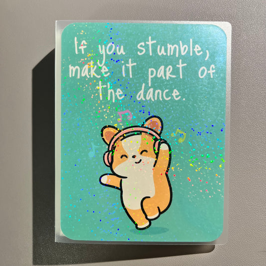 Dancing Corgi Holographic Sticker Album