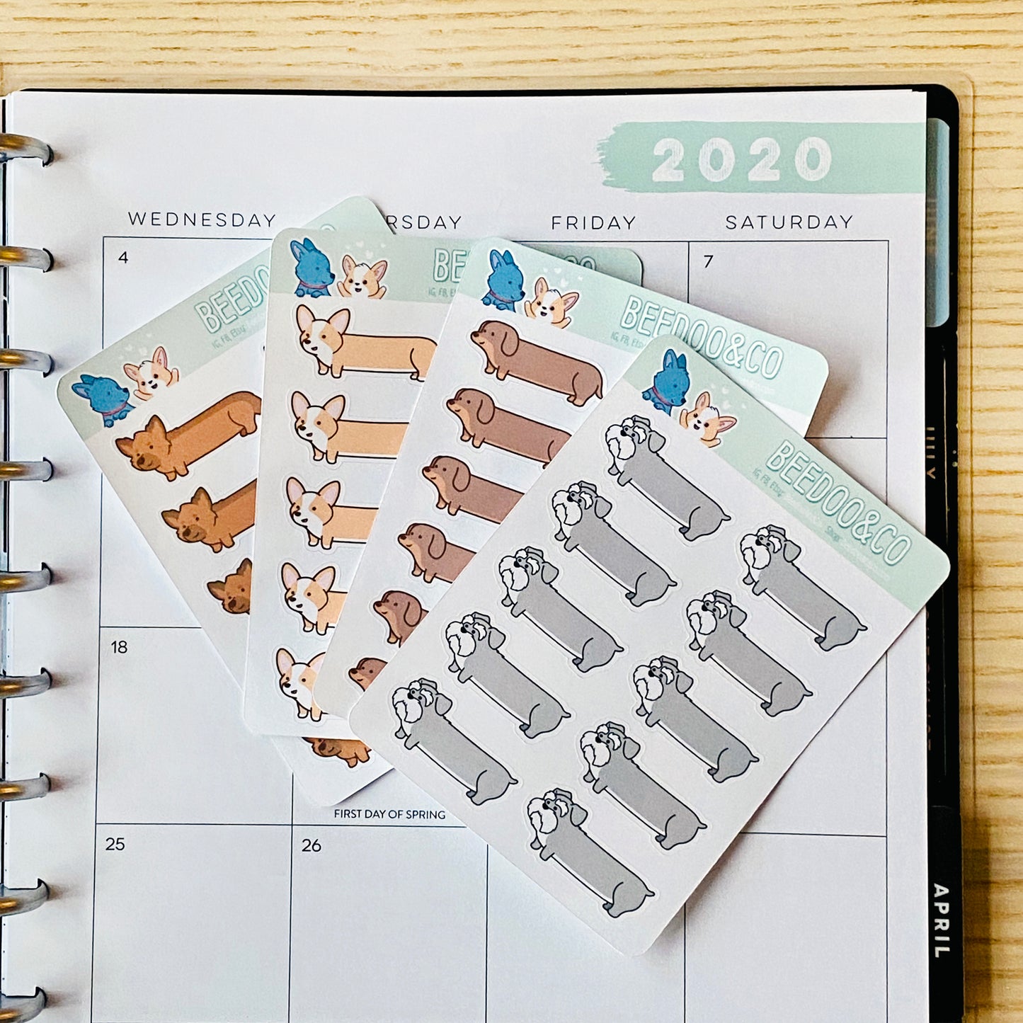 Long Dog Planner Stickers
