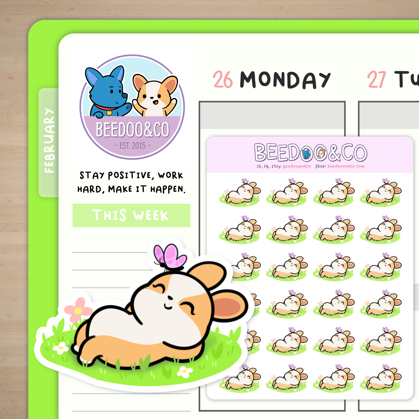 Spring Time Napping Planner Stickers