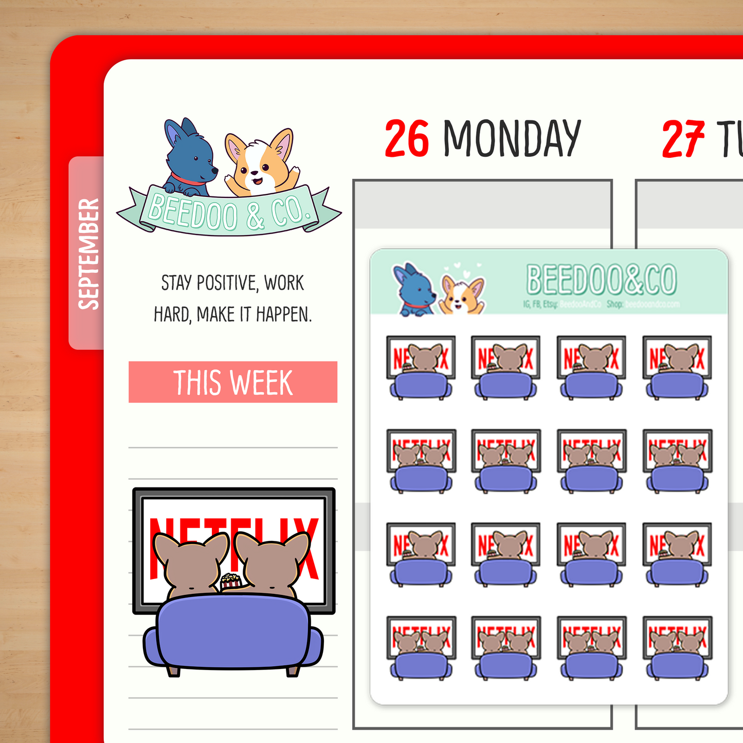 Netflix and Chill Planner Stickers