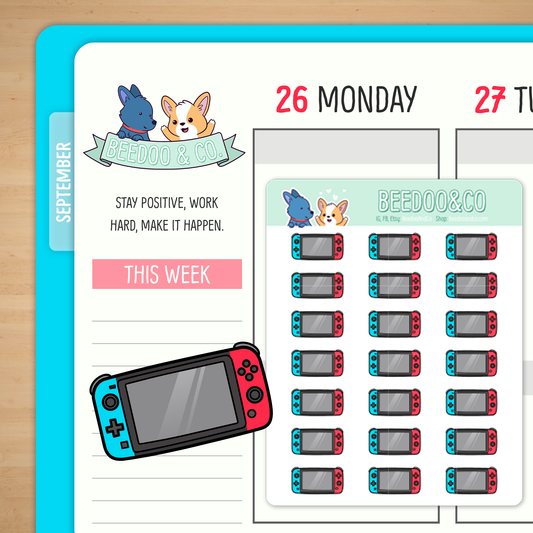 N Switch Console Planner Stickers