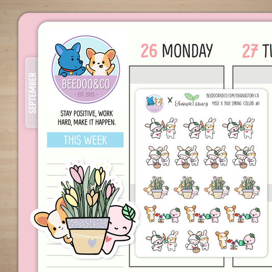 Beedoo x Ohana Story Spring Collab 1 Planner Stickers