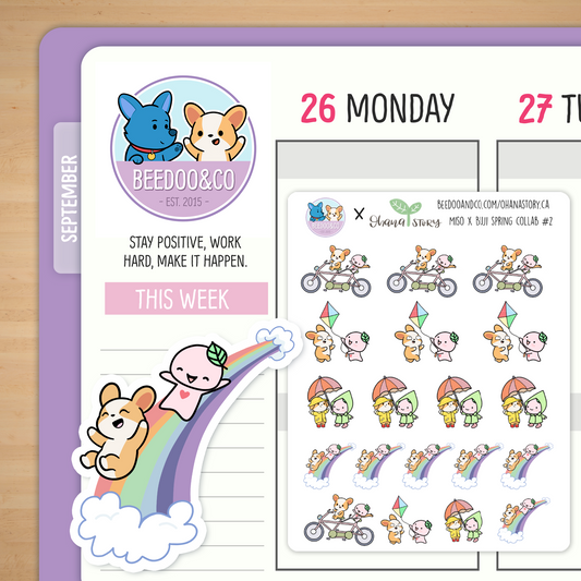 Beedoo x Ohana Story Spring Collab 2 Planner Stickers