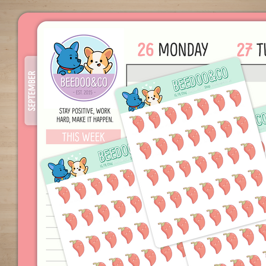 Smiley Chili Planner Stickers