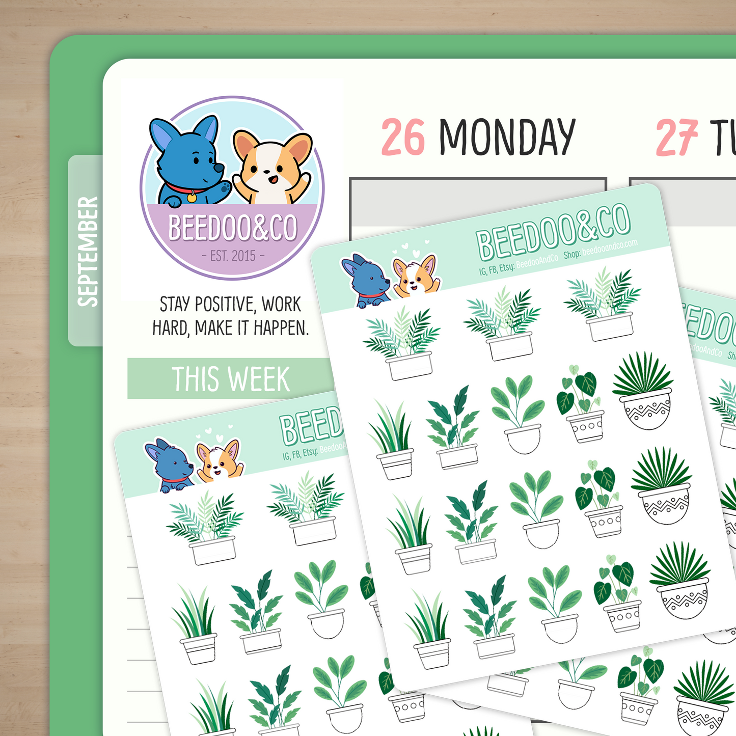 Aesthetic Plants Planner Stickers