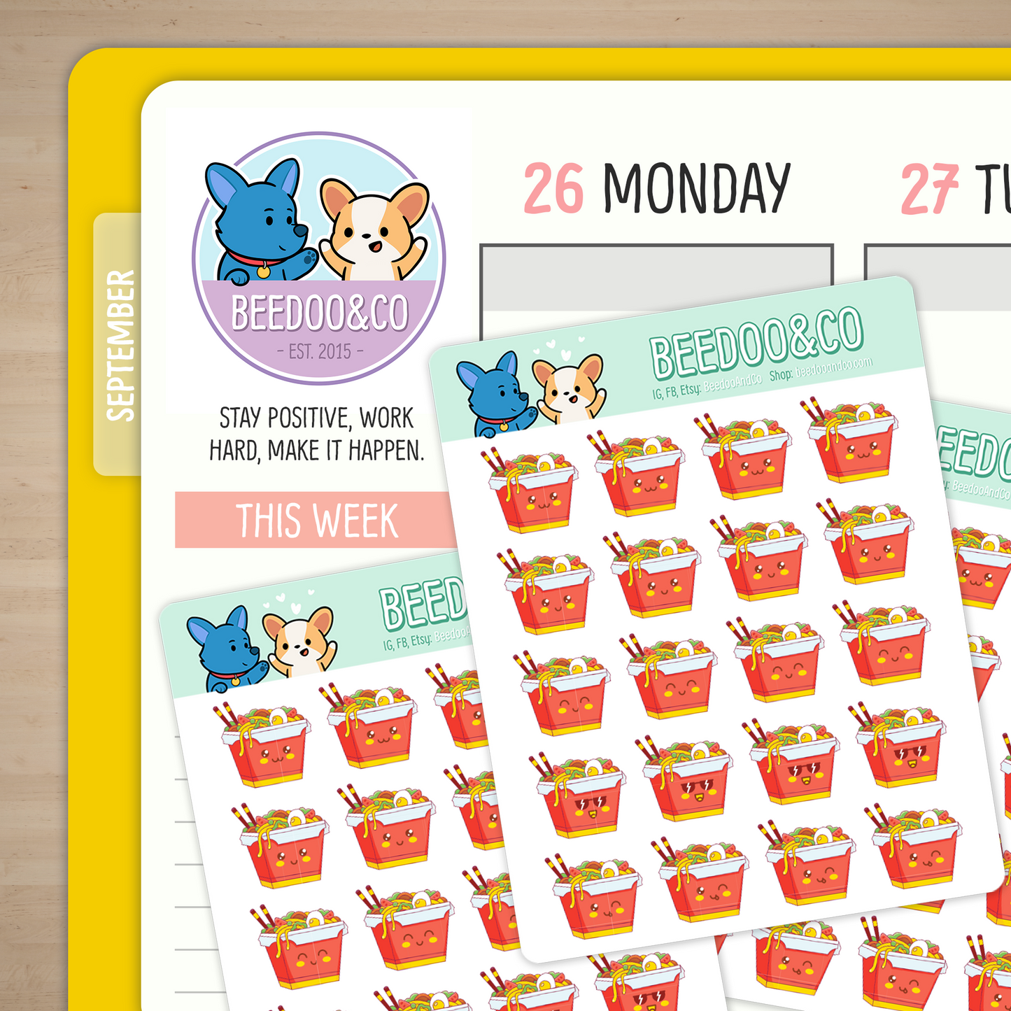 Take Out Emojis Planner Stickers
