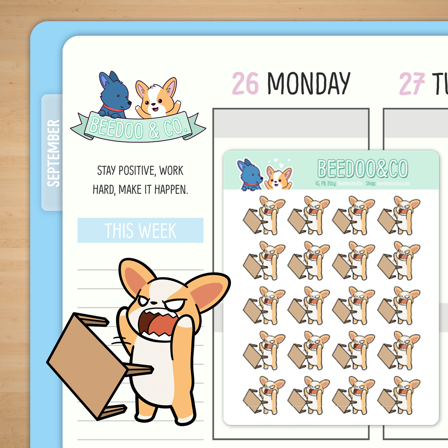 Table Flip Planner Stickers