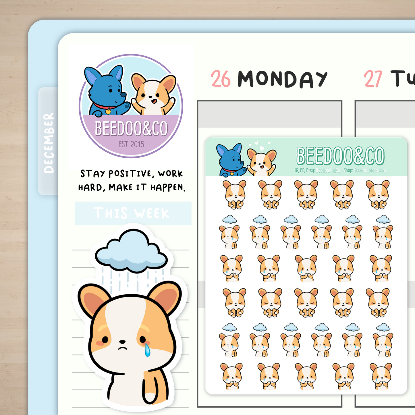 Anxiety, Depression, and Stress Planner Sticker