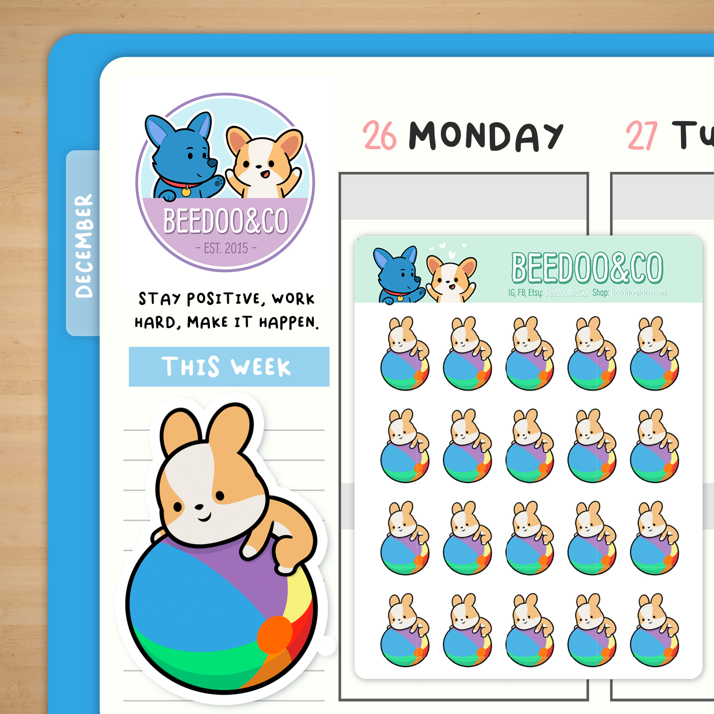 On A Beach Ball Planner Stickers