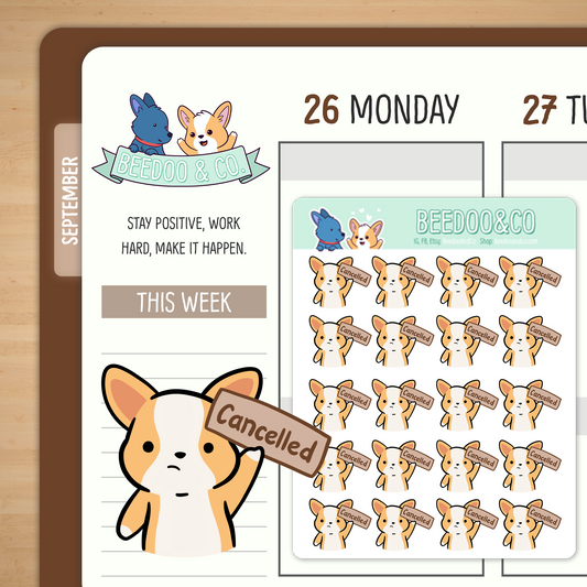 Cancelled Planner Stickers