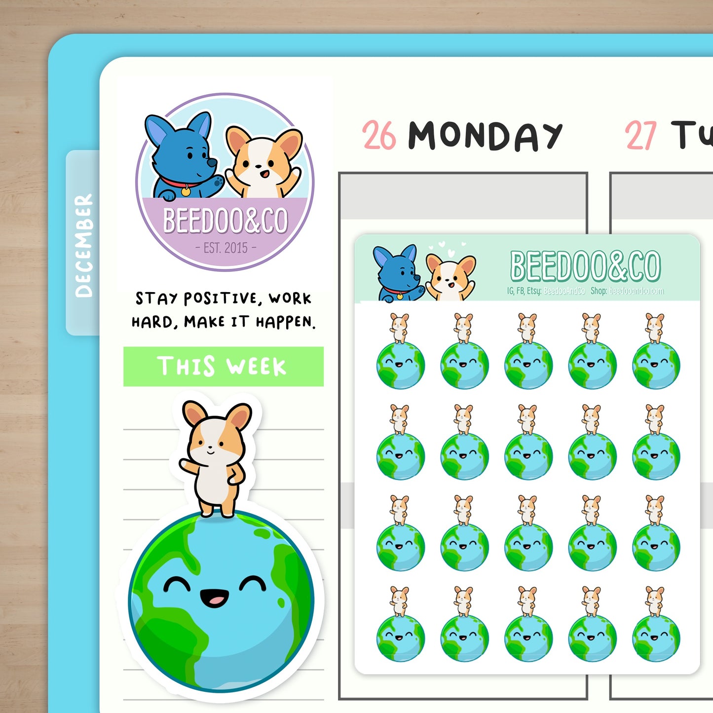 On Top Of The World Planner Stickers