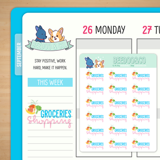 Groceries Shopping Planner Stickers