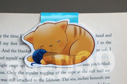 Sleeping Kitten Magnetic Bookmark