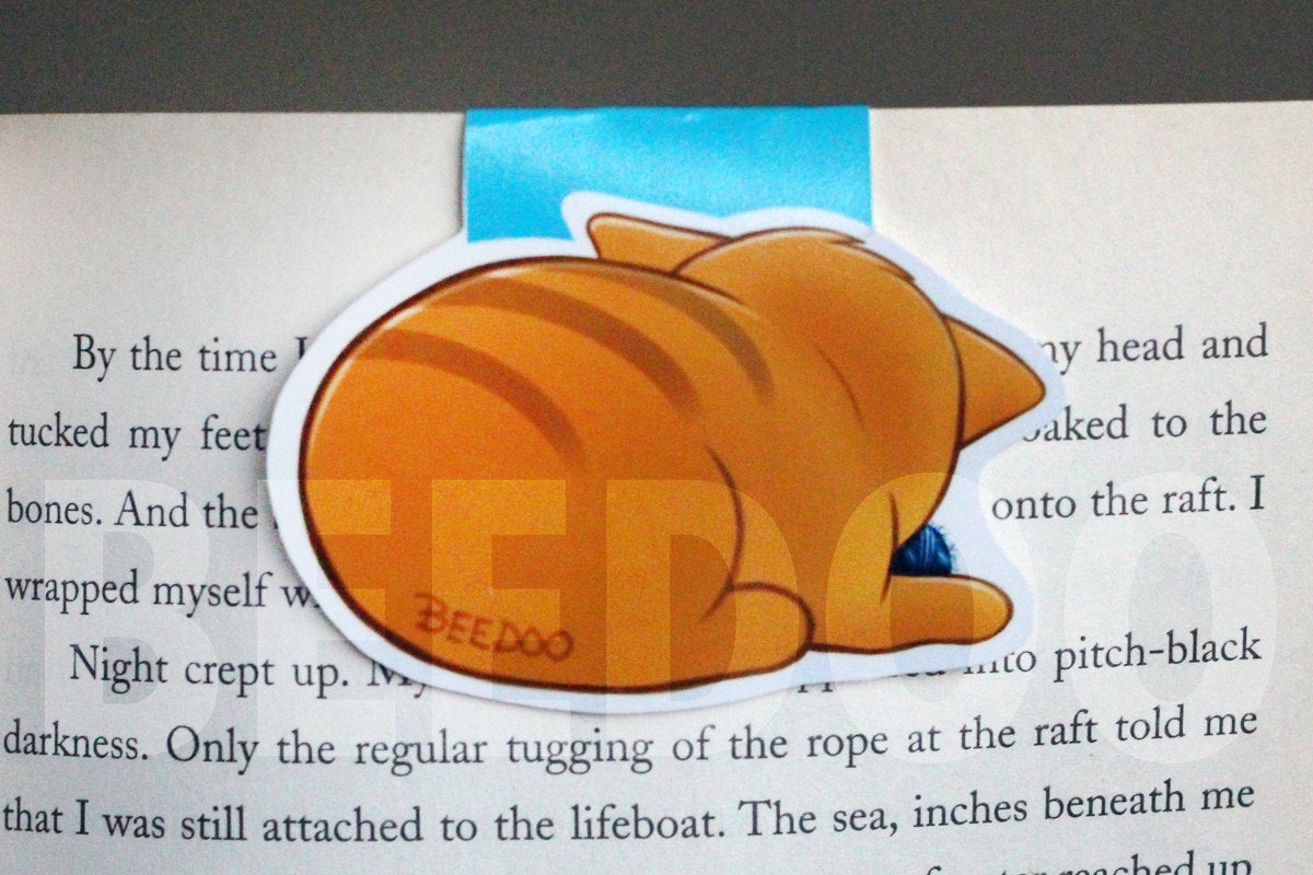 Sleeping Kitten Magnetic Bookmark
