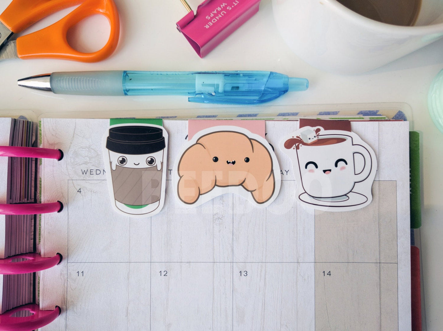 Cute Coffee Bookmark Set