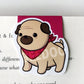 Cute Pug Magnetic Bookmark