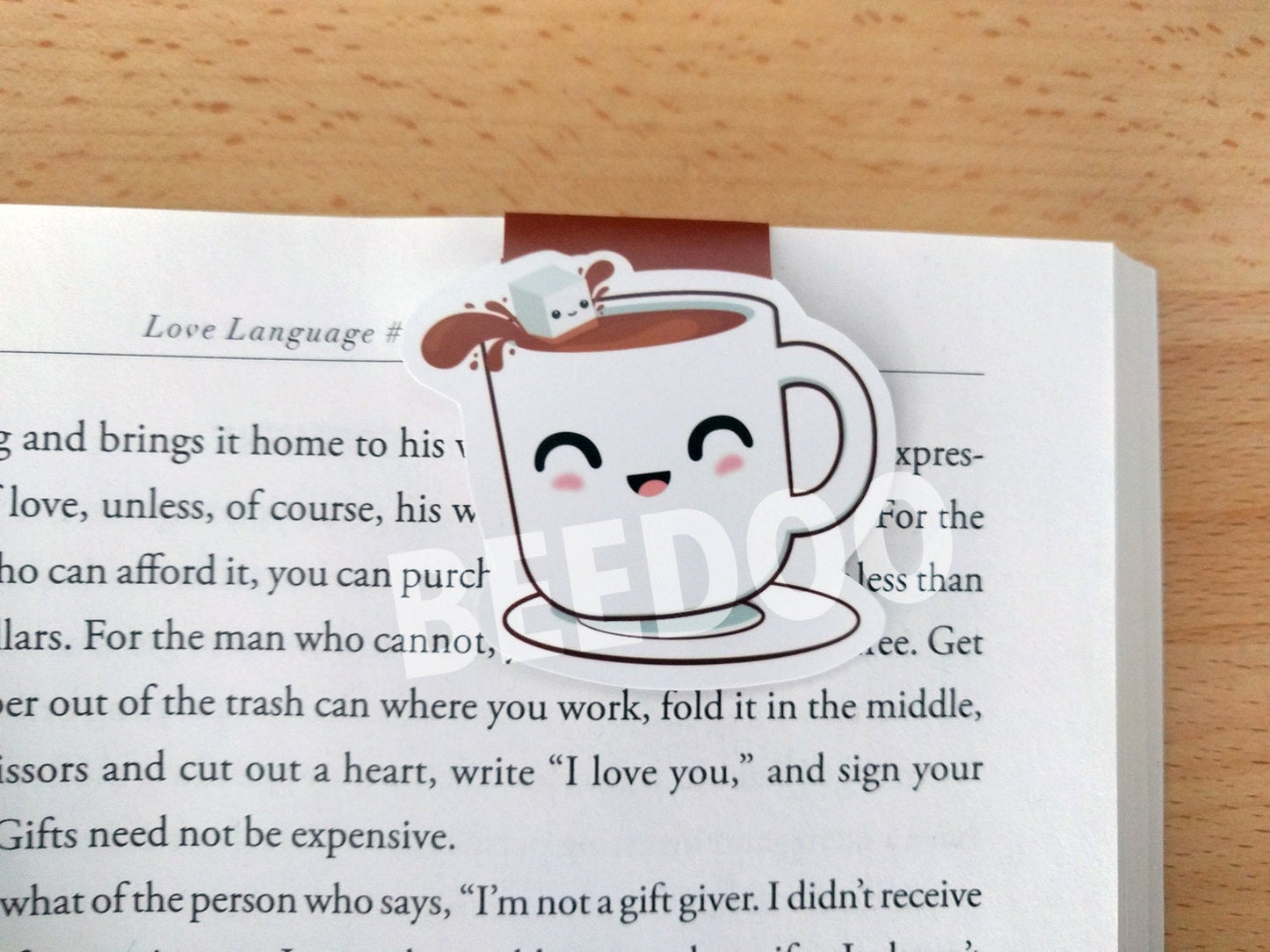 Cute Cup of Coffee Magnetic Bookmark