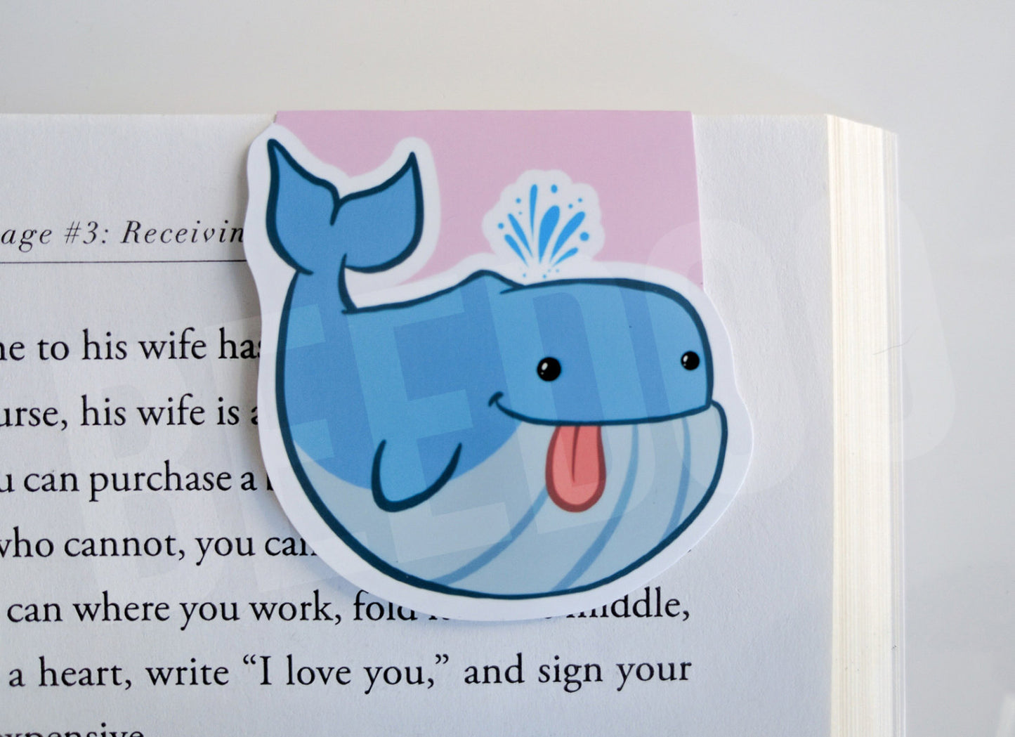 Blue Whale Magnetic Bookmark