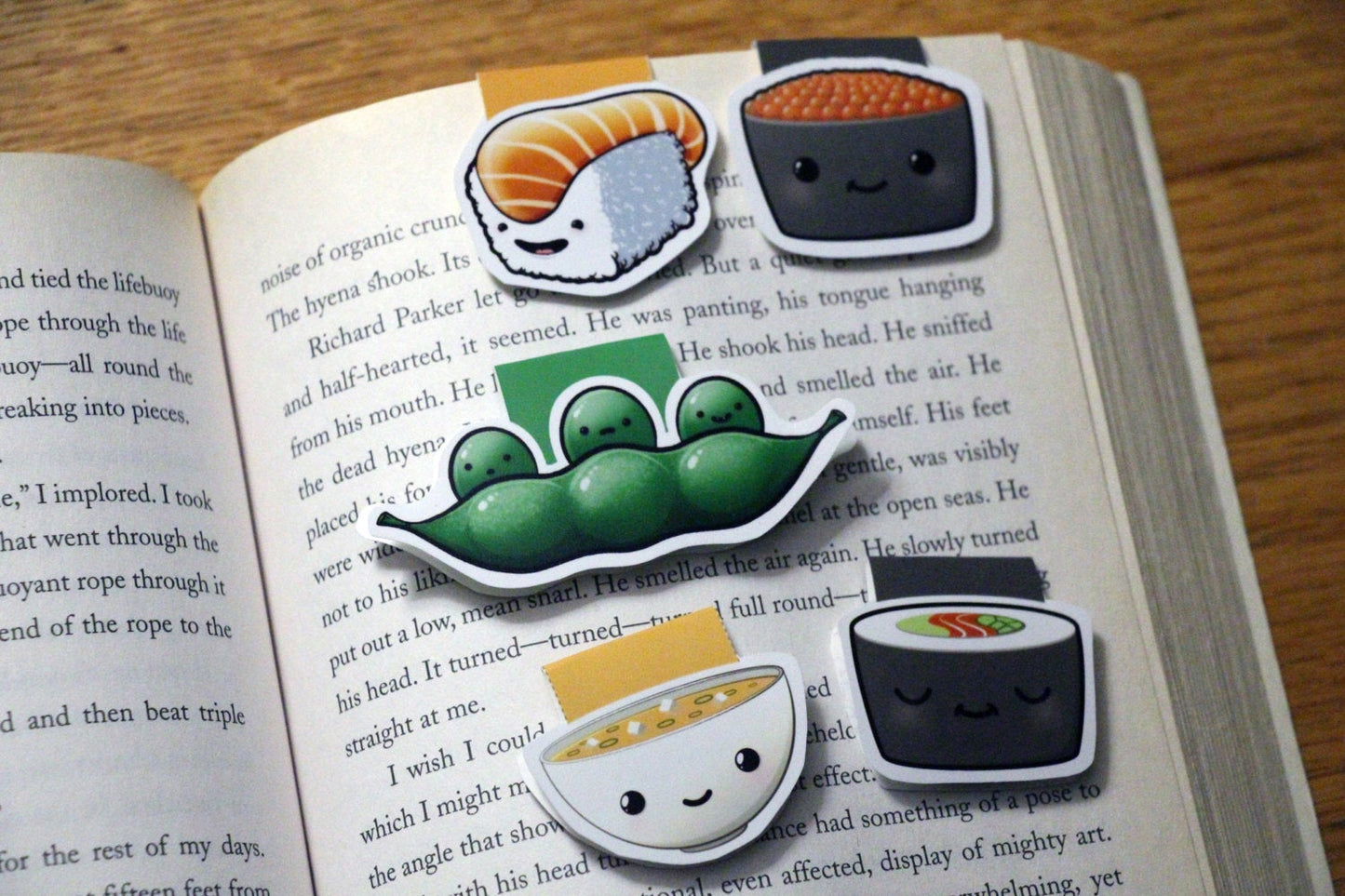 Japanese Foods Magnetic Bookmarks (Set of 5)
