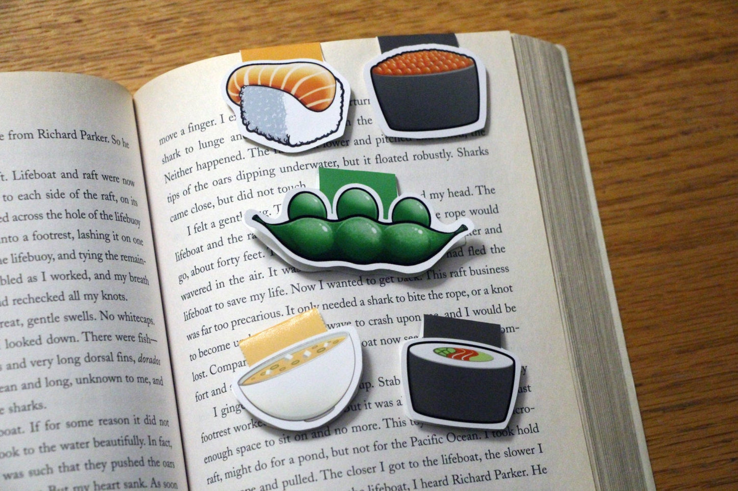 Japanese Foods Magnetic Bookmarks (Set of 5)