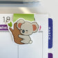 Charity Koala Magnetic Bookmark, Planner Stickers, Die Cut