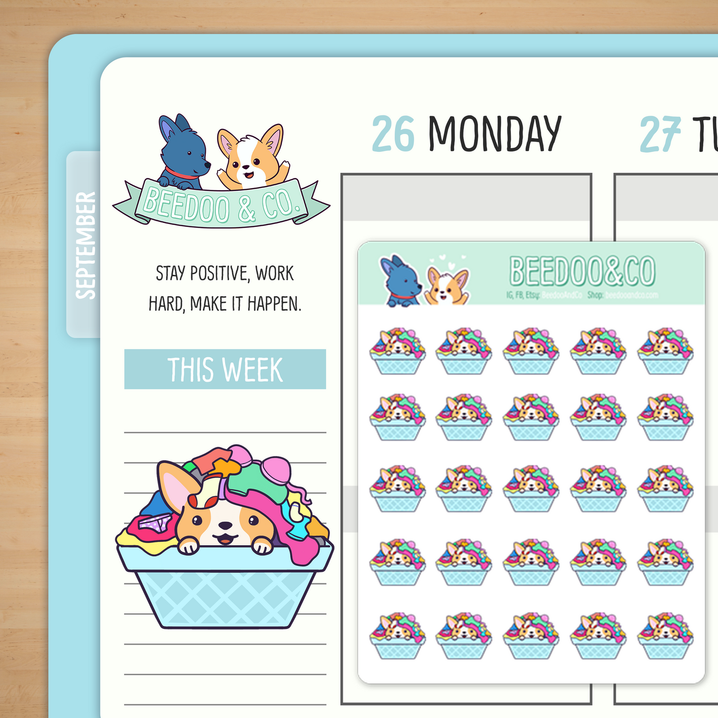 Laundry Planner Stickers