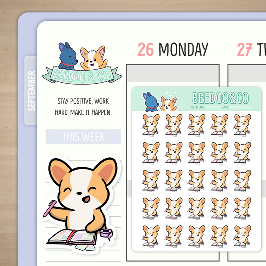 Planning Time Miso Corgi Planner Stickers