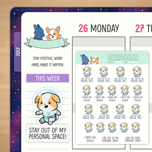 I Need My Space Planner Stickers