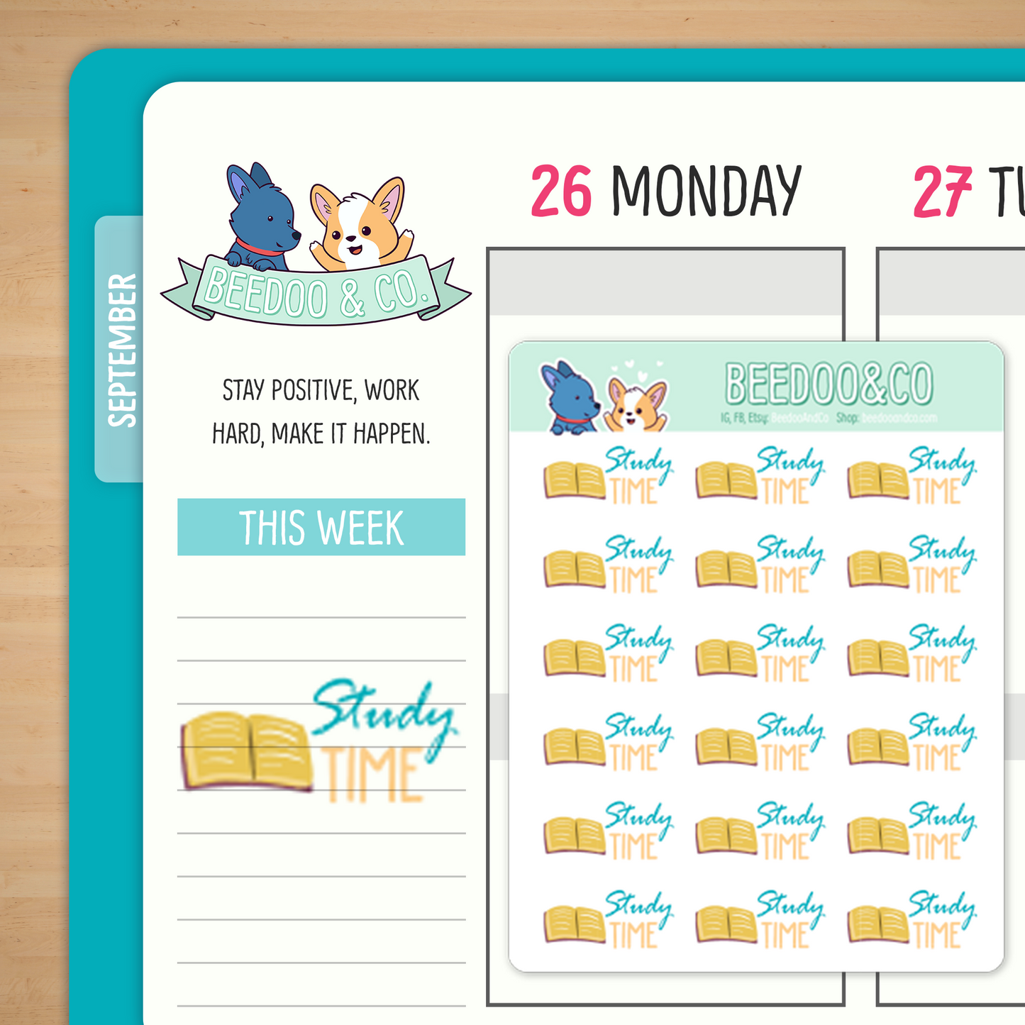 Study Time Planner Stickers