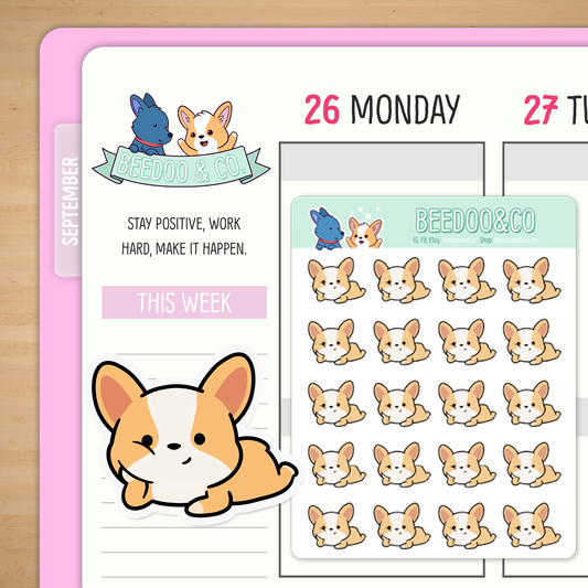 Tell me more Corgi Planner Stickers