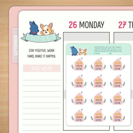 Work From Home Planner Stickers