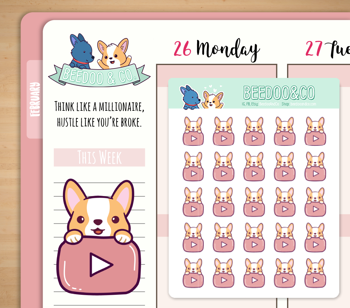 YT Icon Planner Stickers